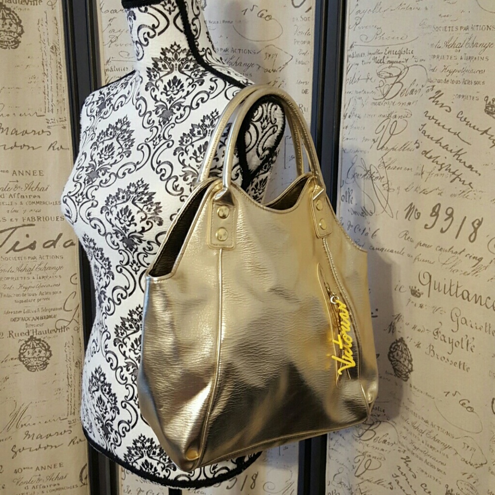 Victoria's Secret gold bag purse pocketbook
